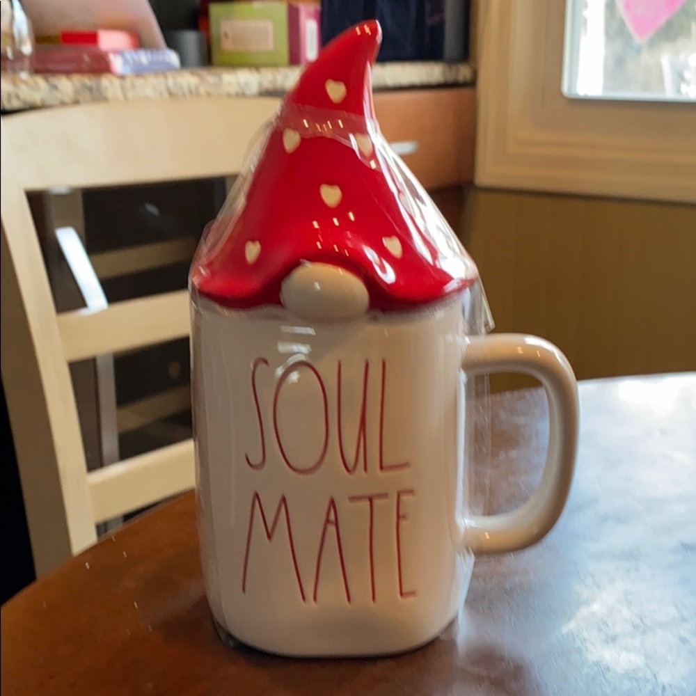 Rae dunn soul mate gnome mug with topper